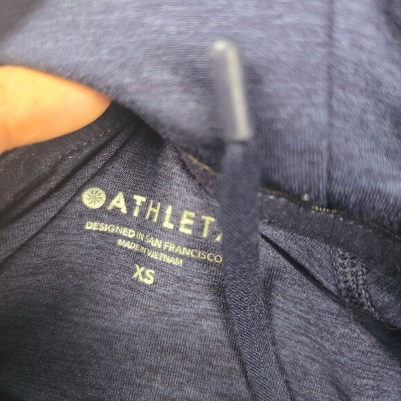 Athleta -921 Uptempo Hooded Jacket #486403 in Navy Women's XS - Picture 6 of 10